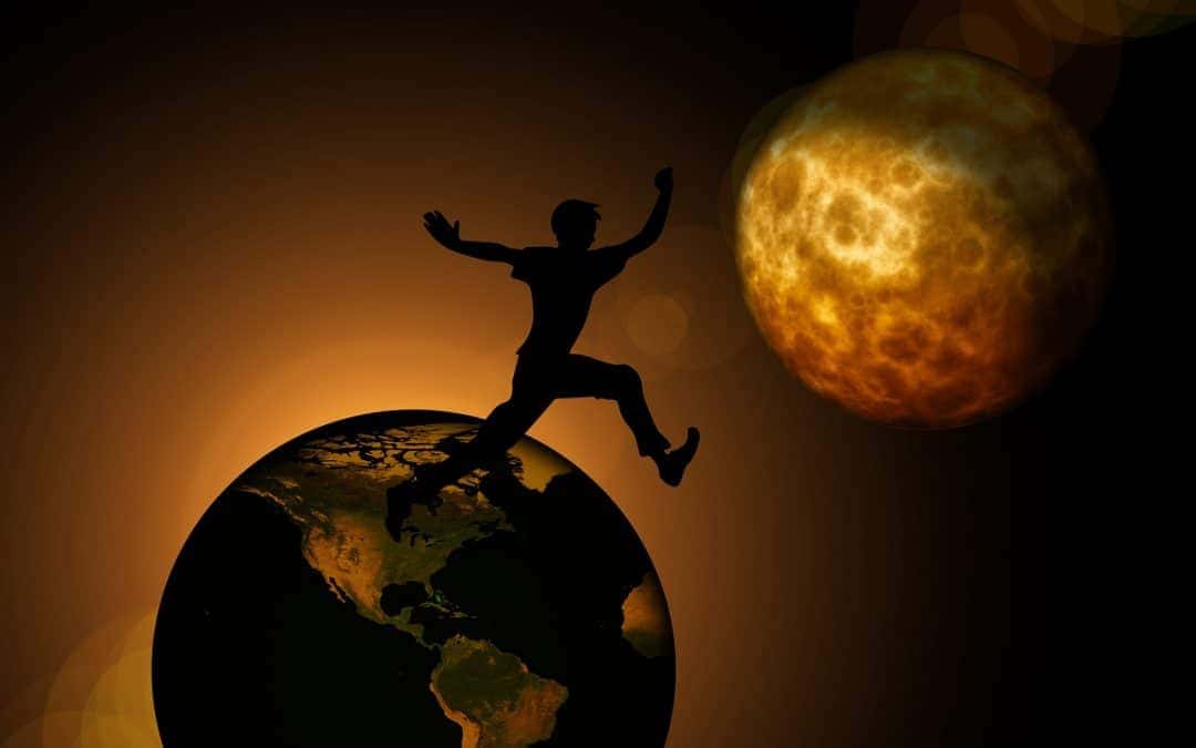 Silhouette et terre